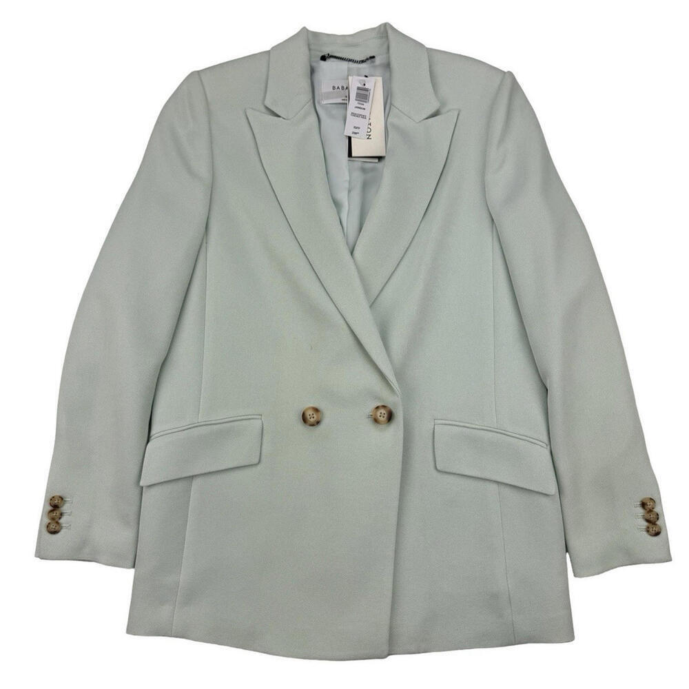 Aritzia Babaton Janson Classic Fit Double Breasted Blazer Jacket Green Sz US XS